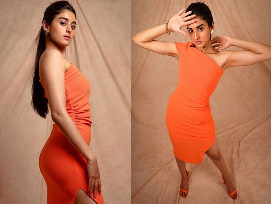 Dazzling Looks Of Sakshi Vaidya In Orange Outfit
